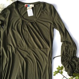 NWT Free People Beach hunter green long midi dress